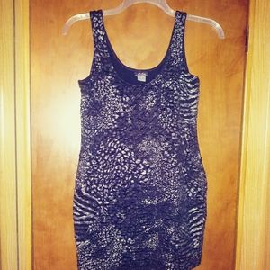 Black and silver cocktail dress